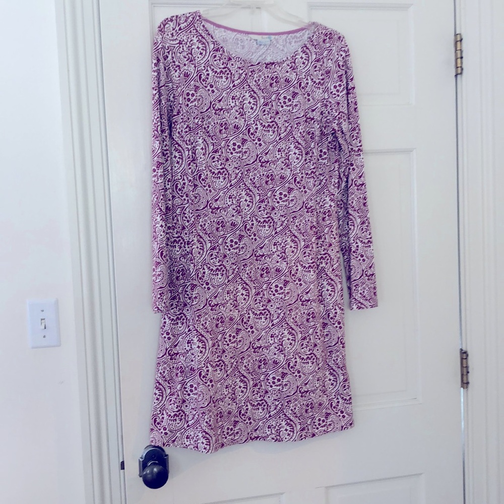 Boden midi dress US 6L. Raspberry pattern